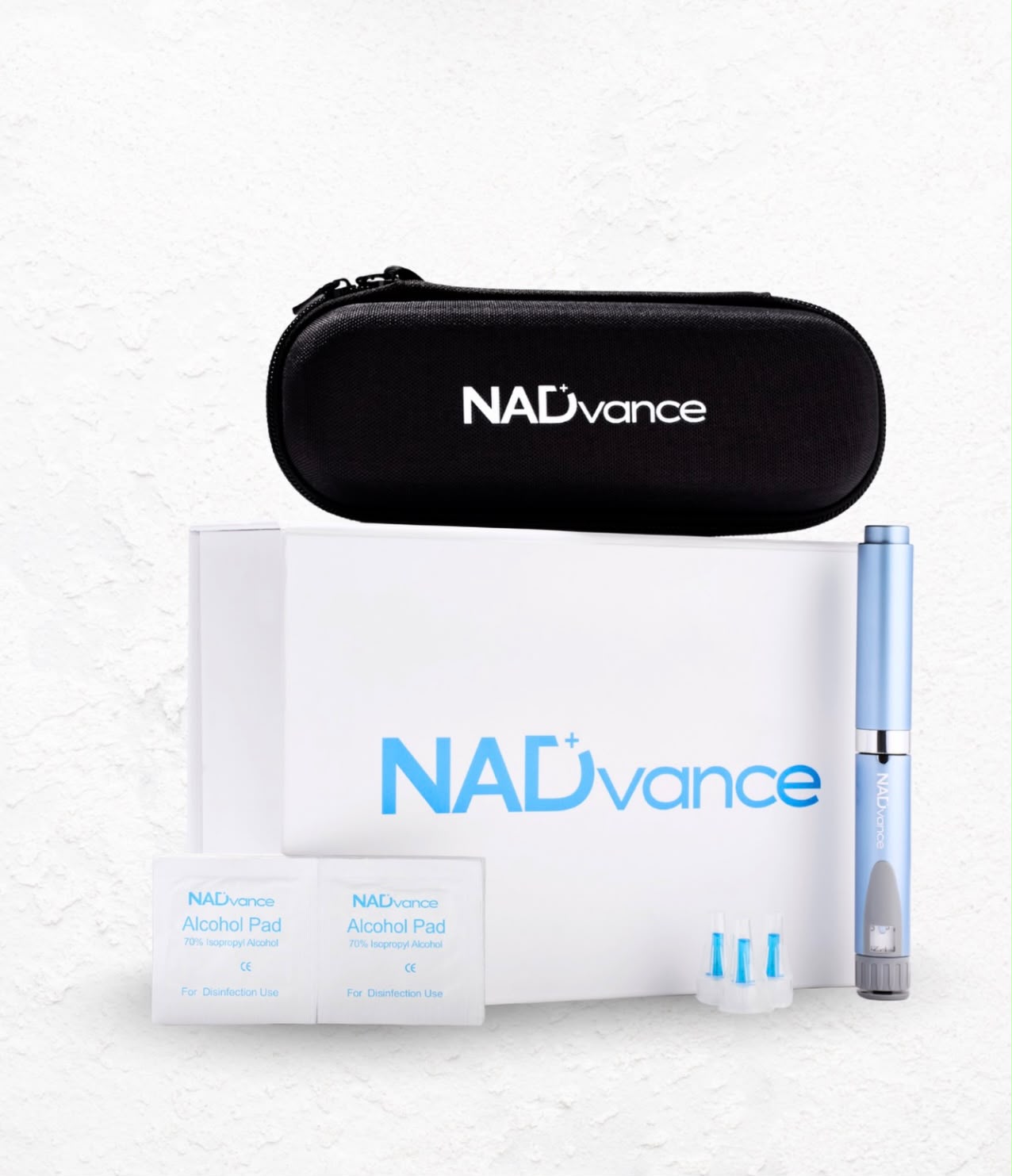 NADVance NAD+ Pen complete kit with pouch, vials and box